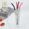 4Pcs Long Metal Straw with Silicone Tips Cleaning Brush Stainless Steel Drinking Straw with Covers for Stanley 40oz Tumbler