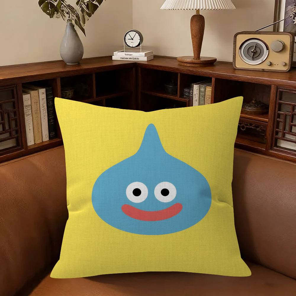 Cartoon Slime D-dragon Quest Children  pillow cover sofa cushion cover home room decoration children gift