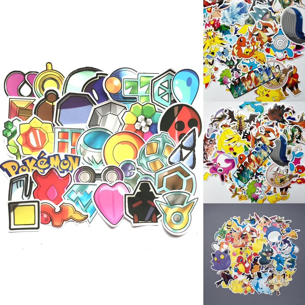 Premium Quality Pokemon Stickers Collection Featuring Mimikyu Pikachu Bulbasaur Sun Moon