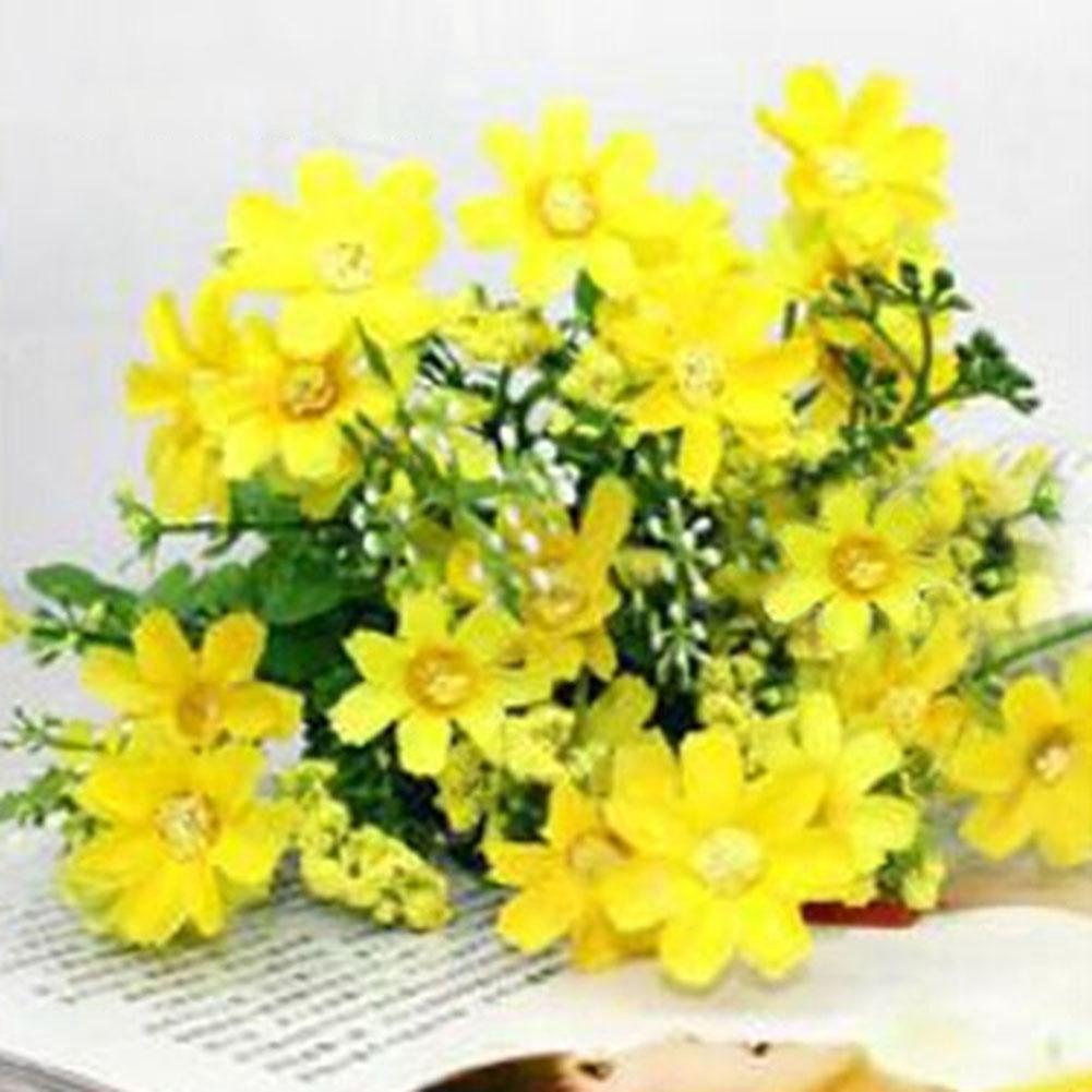34.5cm Artificial Flowers 28 Heads Table Centerpiece Vibrant One Bouquet 7 Branch Silk Artificial Decorative Flower For Wedding