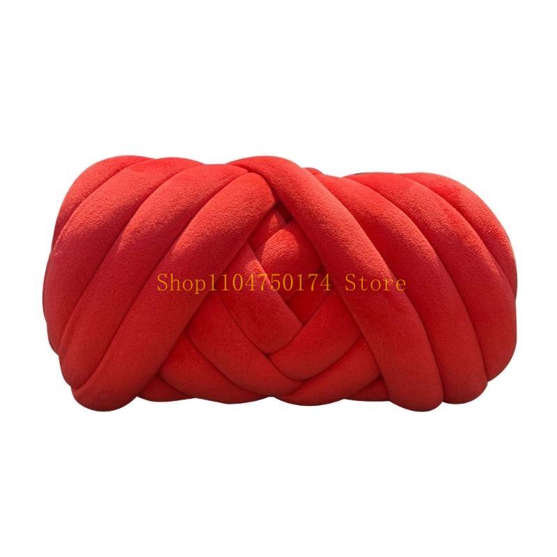 Chunky Tube Yarn for Knitting Soft and Plush Crystal Braid Cotton Thread top sale
