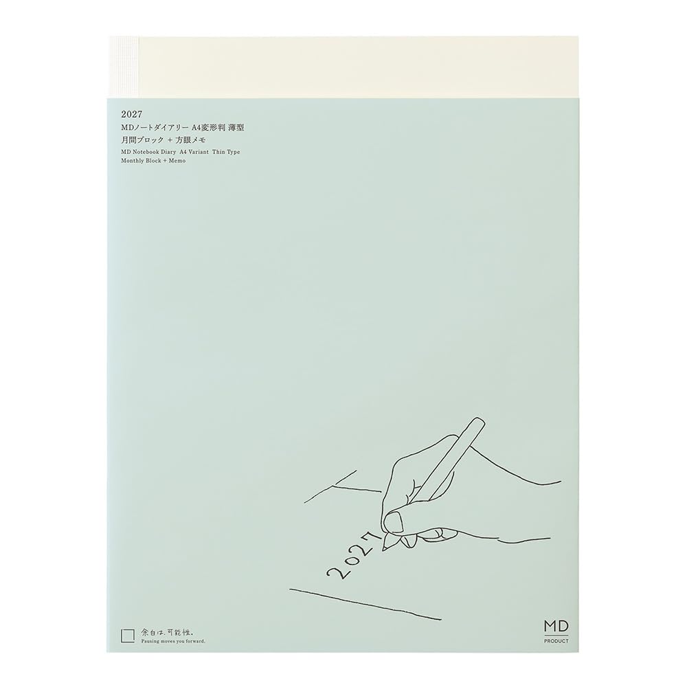 Midori MD PRODUCT MD Notebook 2027 A4 Modified Slim 22490006 December Diary, Edition, Size, Monthly, Design, (Starts 2026)