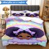 Black Princess Magic Celebration 3pcs K-pop music group Bedding set,Ideal for Bedroom, Dormitory,Including Duvet Cover And 2pcs Pillowcases,Fan gifts