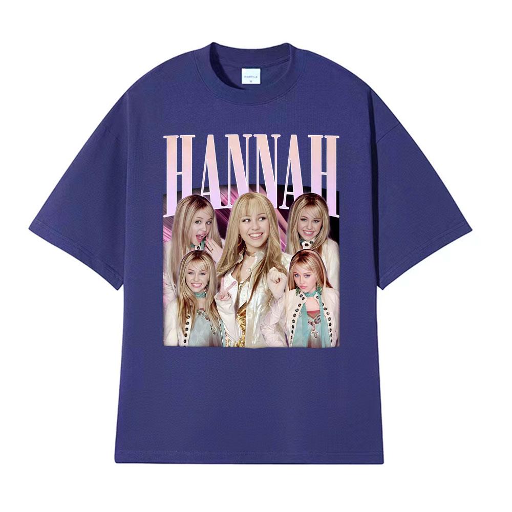 Retro Hannah Montana Aesthetic Graphic T Shirts Men Women Harajuku Hip Hop Streetwear Tshirt Cotton Casual Short Sleeve T Shirt