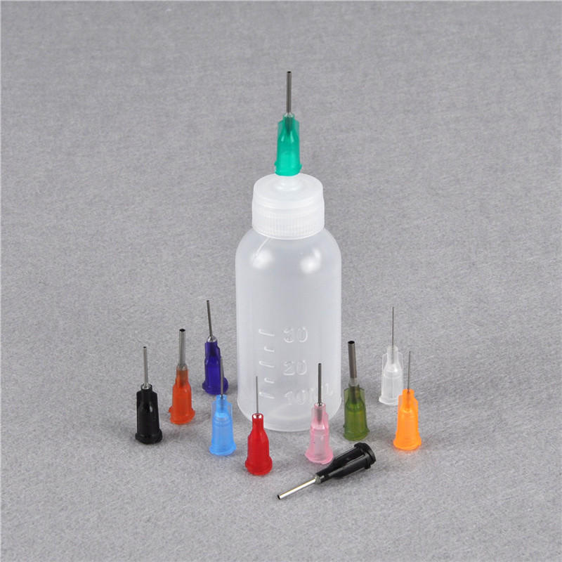 Rosin Solder Flux Needle Dispensing Dispenser Bottle 30Ml + 11 Needles