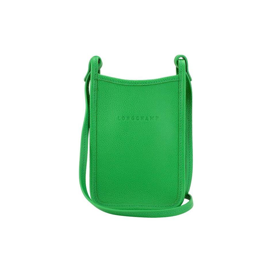 Longchamp Le Foulonn Solid Color Embossed Logo Leather Shoulder Crossbody Bag Women bags Green 34200021531 Basic Set BagDust Bag 22290₽