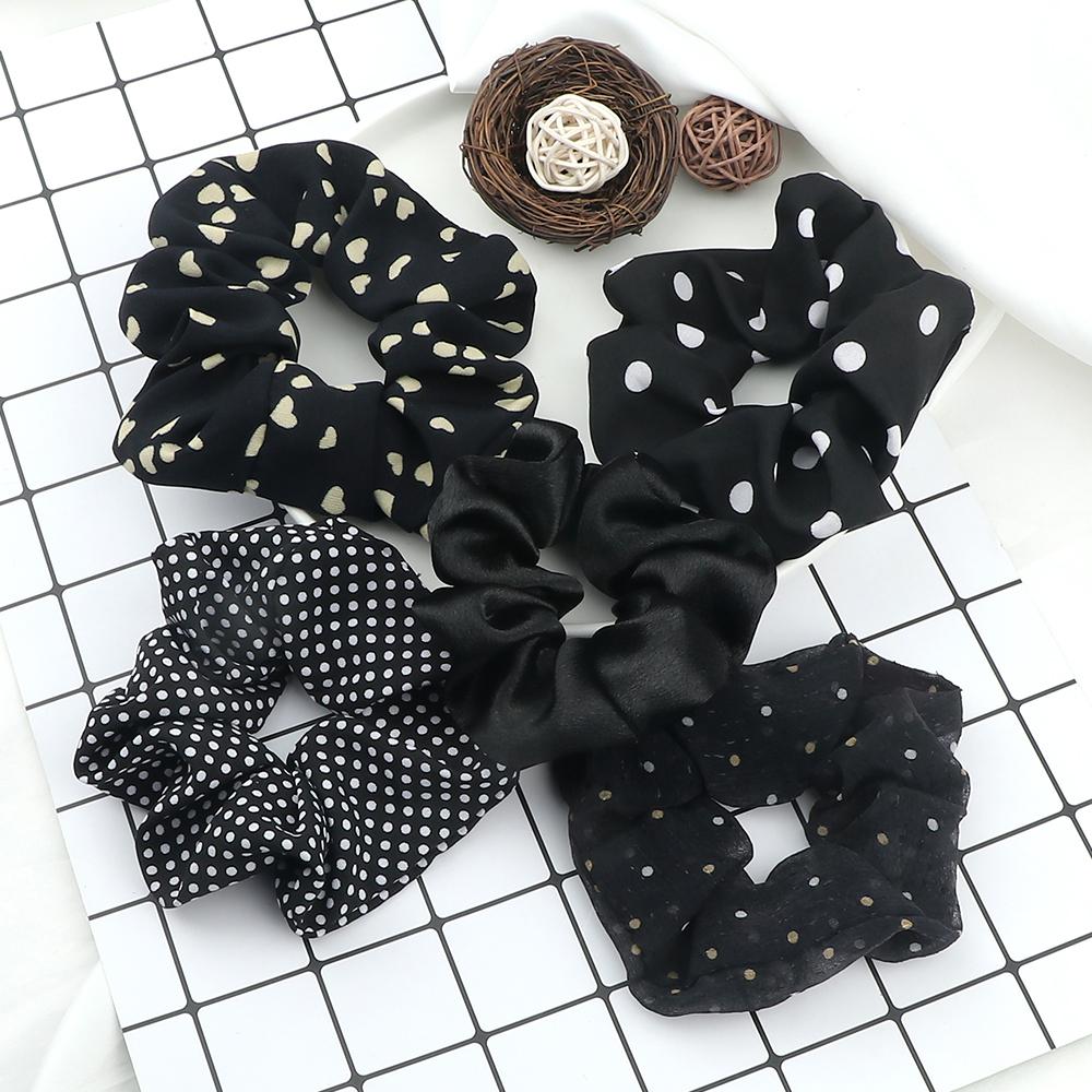 47 Styles 5pcs Fashion Elastic Hair Bands Simple Basic Ponytail Holder Rubber Band Headwear for Women Girl Hair Accessories Gift