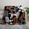 Poodle Dog Fleece Blanket Multi-Color Puppy Print Throw Soft Warm All Season Bedding Home Decor Gift For Dog Lovers