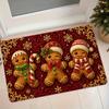 1pc Christmas Gingerbread for Man Suitable for Entryway, Kitchen, Bedroom - Non-Slip Absorbent Floor Carpet with Gingerbread for Man, Machine Washable