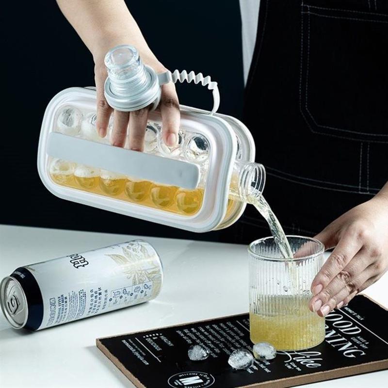 Portable Ice Ball Maker Creative Ice Cube Kettle Grid Ice Cube Mold for Travel Kitchen Bar Tool Ice Hockey