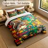 Autumn Harvest Theme Personalized 3Pcs Bedding Set Custom Text & Name 1 Sheet 2 Pillowcases Household Bedding 1pc
