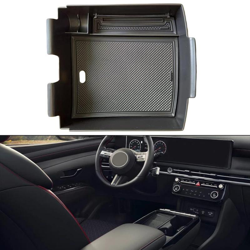 ABS Armrest Storage Box Car Center Console Tray For Hyundai Tucson Center Console Armrest Car Internal Storage Box Organizer