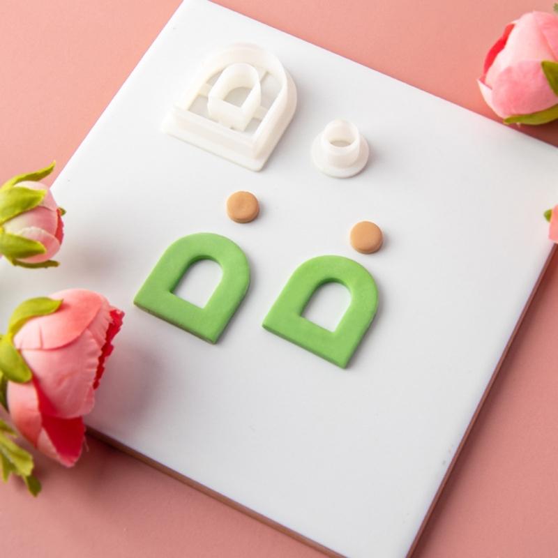 Weicher Ton Polymer Clay Ausstecher Keramik DIY Französische Ohrringe Geometrische Ausstechformen für Ohrring Schmuck Anhänger Herstellung