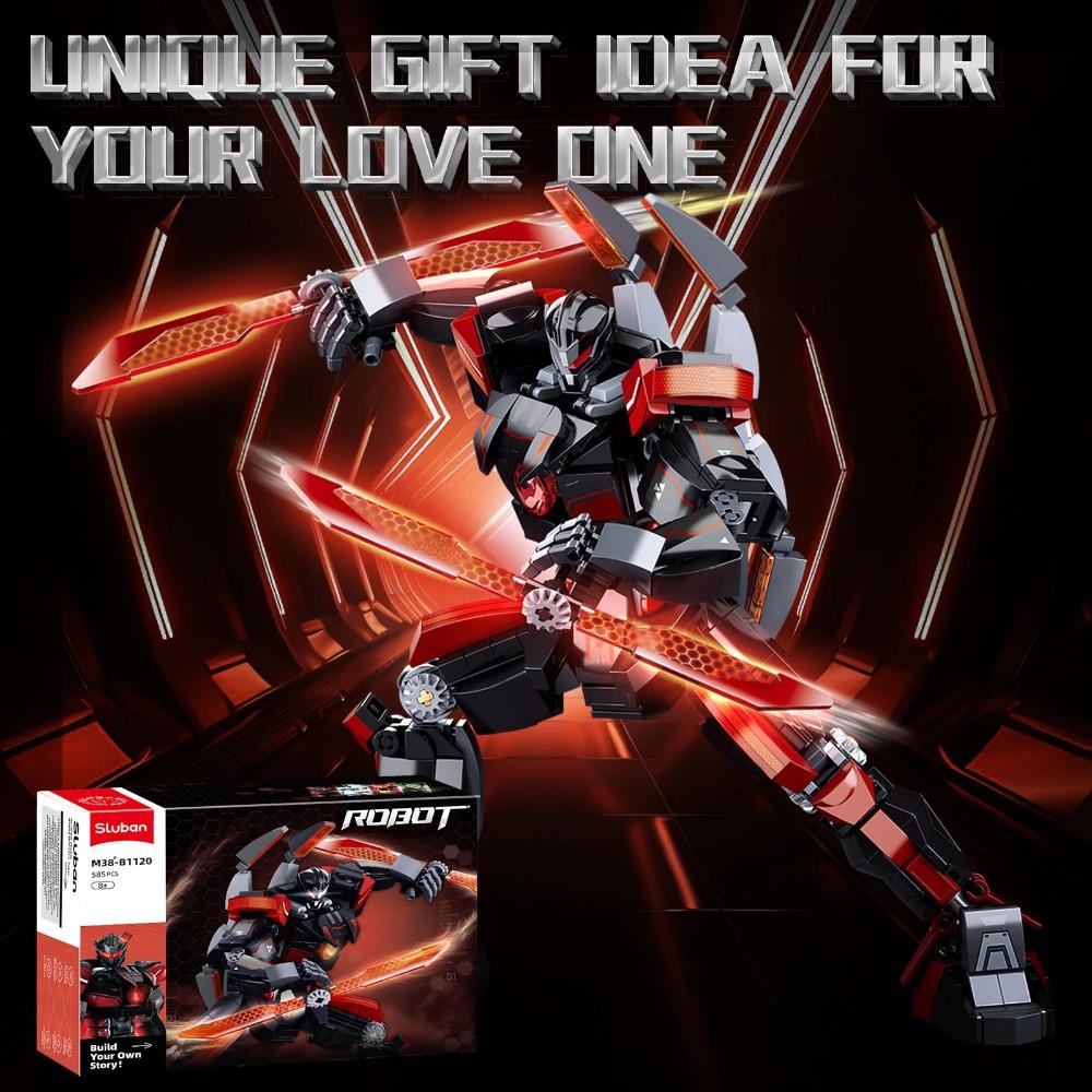 585 Teile Dunkler Wanderer Mecha Bausteine Roboter Modell Figuren Gelenke Beweglich Montage Spielzeug Schreibtisch Dekorationen DIY Spielzeug Geschenke