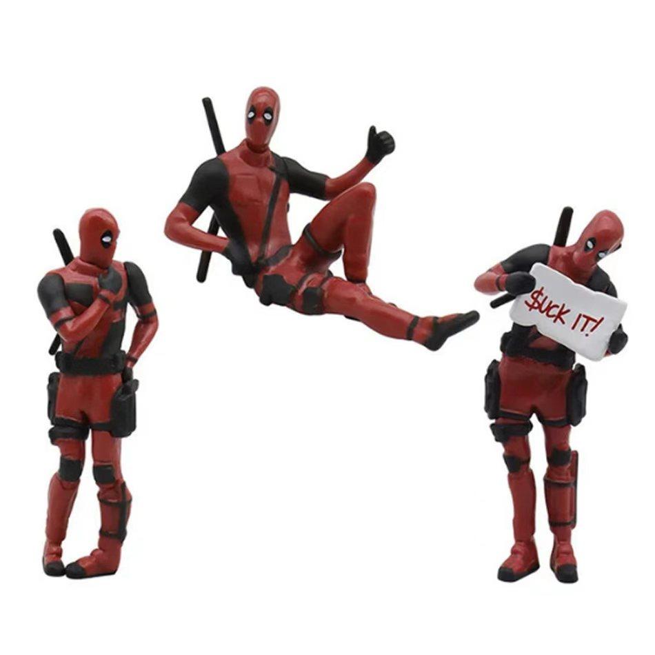 

Anime Deadpool Action Figure Car Interior Decoration Toys Sitting Model X-Men Mini Figurine Pendant Car Accessories Kids Gift