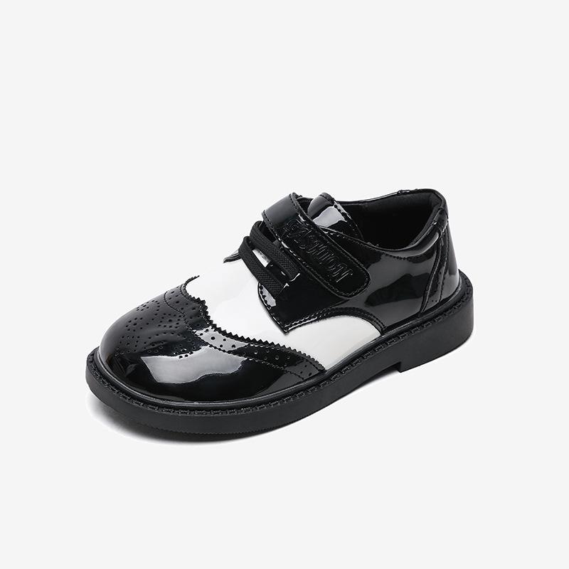 

Кожаные туфли для девочек весна и осень новые черные мягкие детские модные туфли в британском стиле принцесса однослойные туфли 37 белый