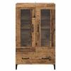 Highboard Reclaimed Wood 70 x 31 x 115 cm Engineered Wood and Iron
