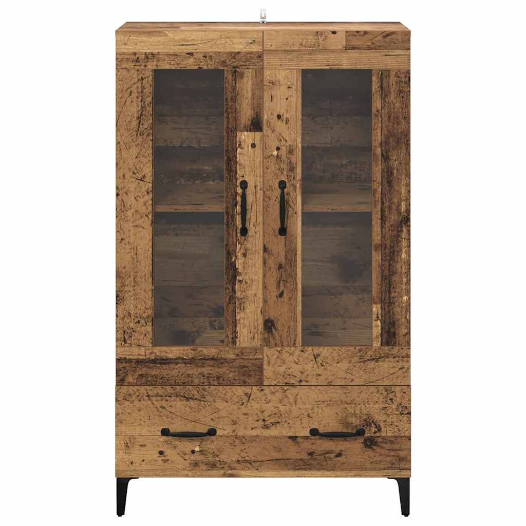 Highboard Reclaimed Wood 70 x 31 x 115 cm Engineered Wood and Iron
