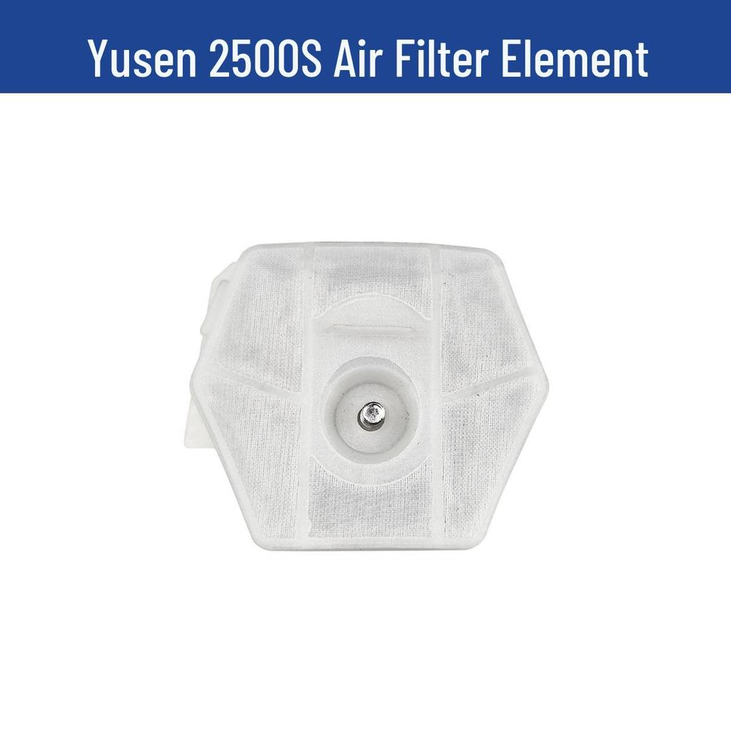Yusen 2500S Chainsaw Parts: Cylinder, Brake, Pull Cord, Clutch, Air Filter, Carburetor.