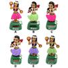 Decorações de Painel Solar Hula Girl Dançarina Havaiana Bobblehead Brinquedo Balanço Automático Boneca Hula Enfeites de Carro Interior Automotivo
