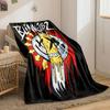 Smiley Skull Patterned Rock Style Blanket bedroom Blanket for Livingroom Couch lunch break Soft Cozy throw for Friend's festival Gift