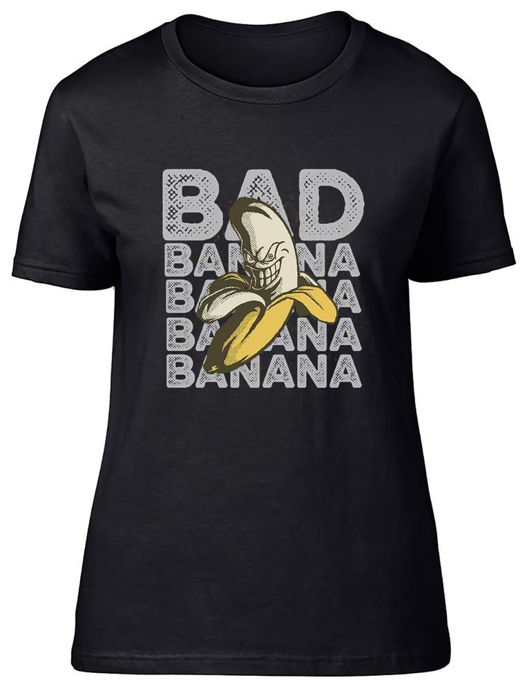 Funny Bad Banana Distressed Fruit Womens T-Shirt Ladies Gift Tee S