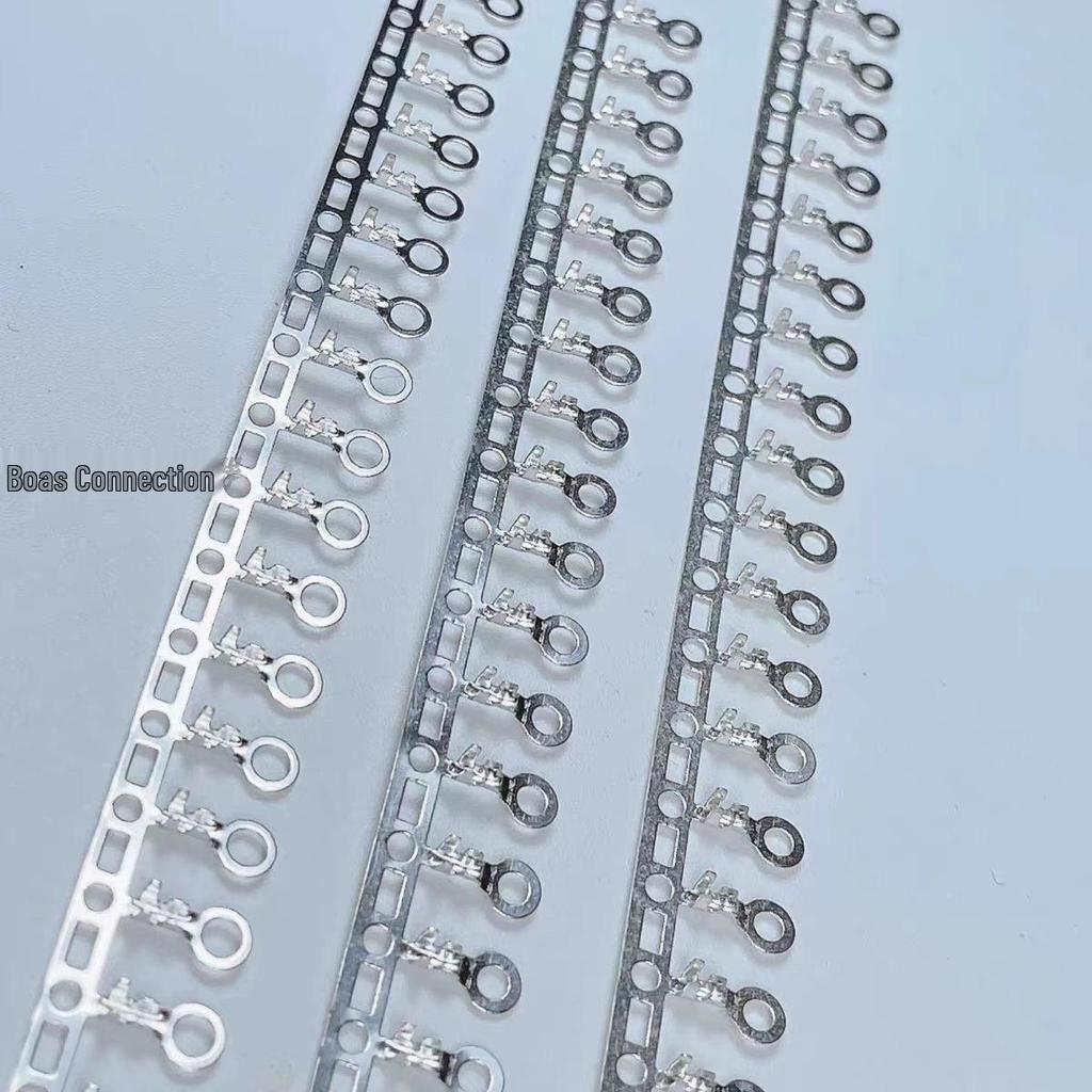 Extra Small O-Type Ring Terminal for Grounding, Cold Crimp, Circular Horizontal, Sizes 1.8, 2.0, 2.2, 2.5.