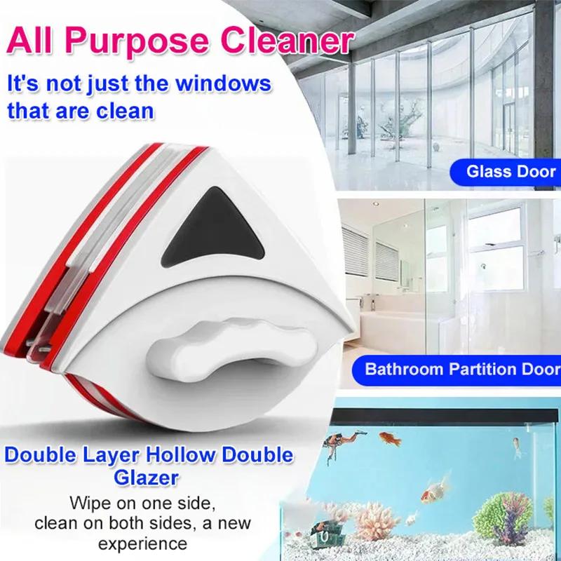 Efficient Cleaning of Home and High-Rise Windows with New Magnetic Glass Cleaning Tool, Double Sided and Strongly Magnetic