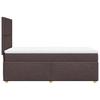 Box Spring Bed with Mattress Dark Brown 90 x 200 cm Fabric