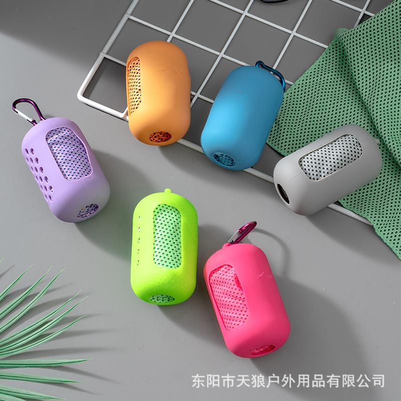 Cold Sports Towel Outdoor Fitness Cold Towel Sweat Cooling Silicone Cover Towel Mountaineering Bag Towel Wholesale