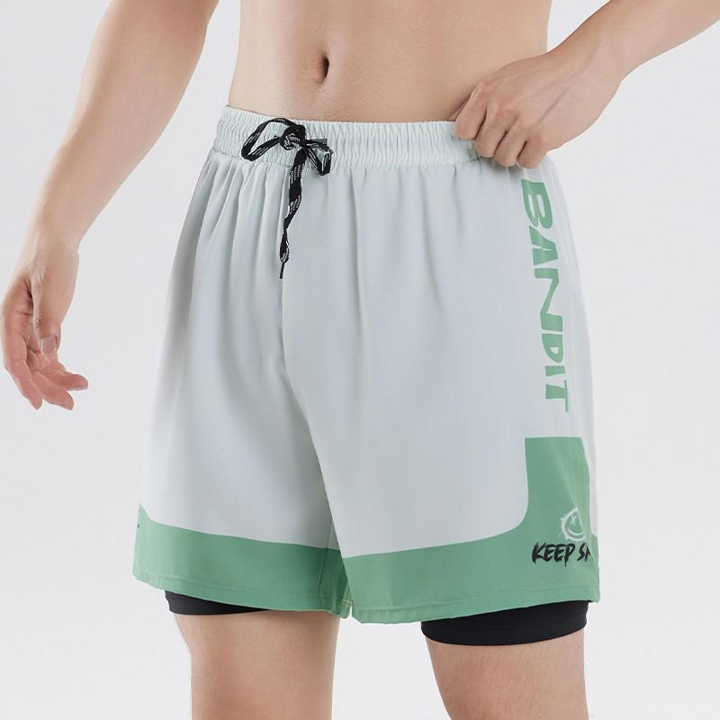 

New Swimsuit Men s Sports Professional Loose Double-layer Swimming Pants Summer Training Quick-drying Suit 4XL 140- 160kg