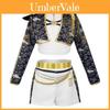 Kpop Demon Hunters Rumi Childrens Sequin Stage Costume With Short Pants For Dance Performances