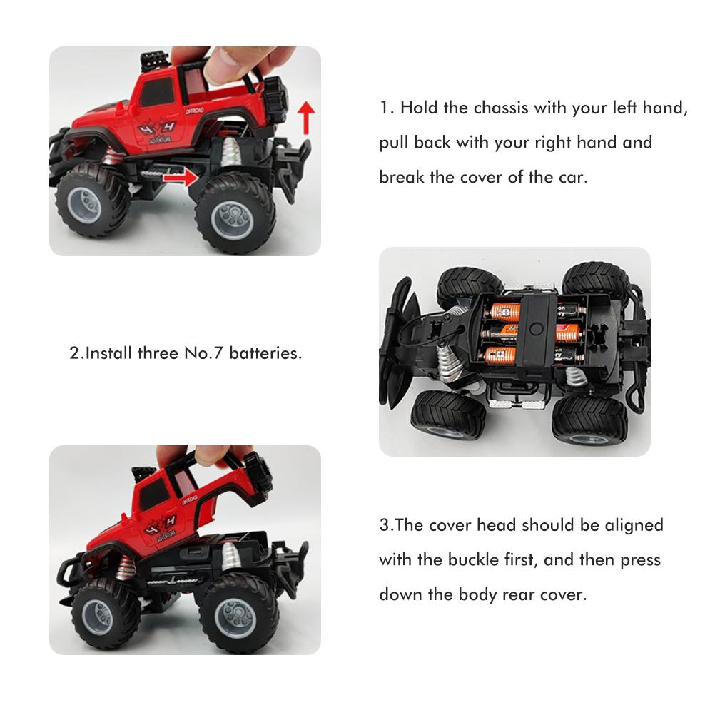 RC Truck Remote Control Off Road Racing Vehicles 4WD RC Vehicle Truck for Boys Kids Adults