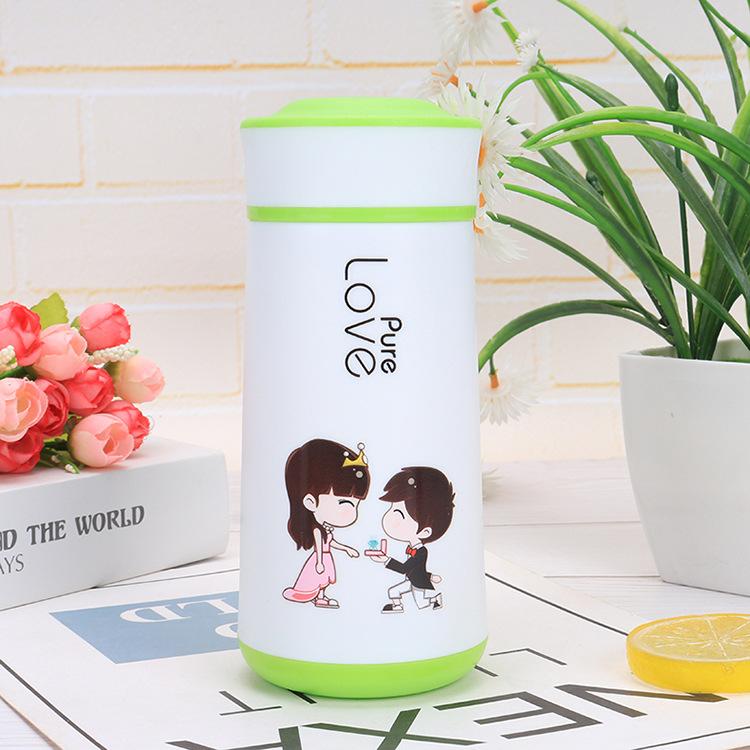 Create Creative Couple Cups, Opening Gifts, Water Cups, Casual Cups, Personalized Portable Insulated Glass Cups