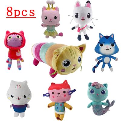 Animali Peluche Gabby Casa delle Bambole Adorabile Peluche Gaby Giocattolo Peluche Casa Gatto Bambola Cartone Animato Animali di Peluche Sirena Gatto Peluche Bambole Bambini