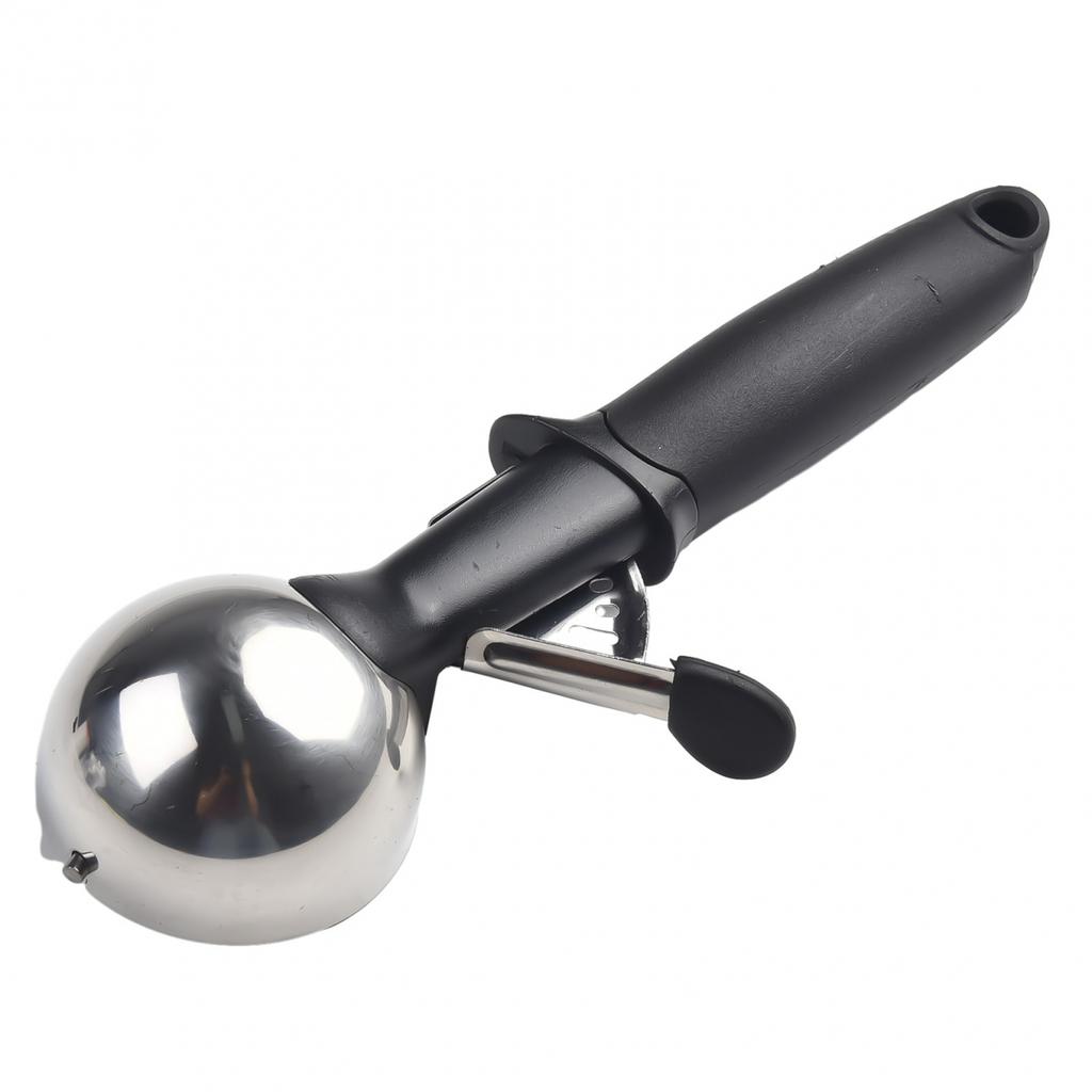 Ice Cream Spoon Black Easy To Hold Household Gadgets