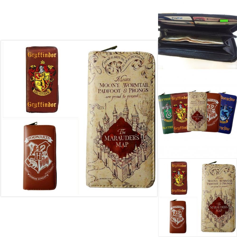 Geldbörse Harry Potter Portemonnaie Hogwarts Rumtreiberkarte Abzeichen Schloss Geldbörse Umhängetasche