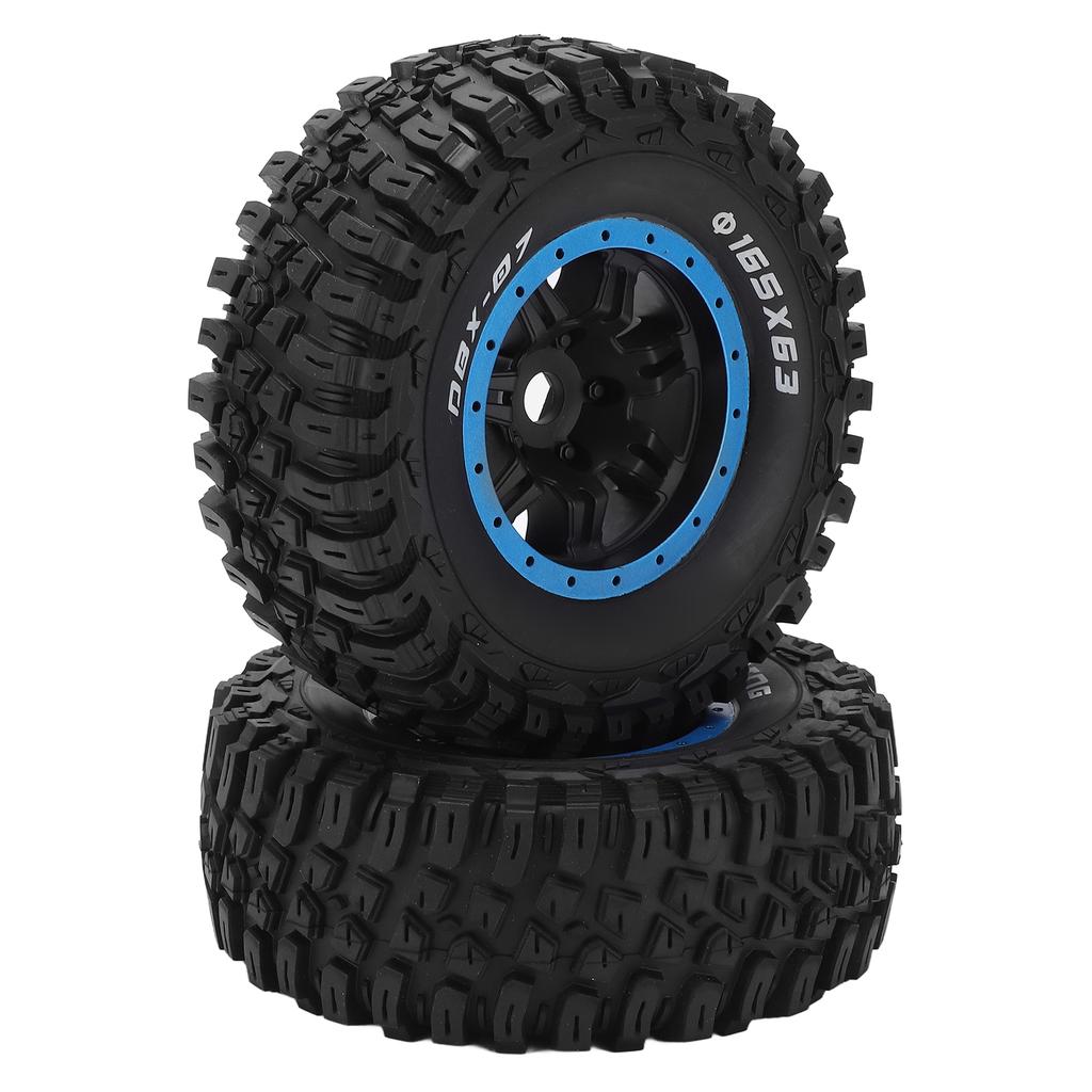 2Pcs Rubber Tire Skin 165mm Diameter Wheel Tire for ZD Racing 1 7 DBX‑07 RC Car Upgrade PartBlue
