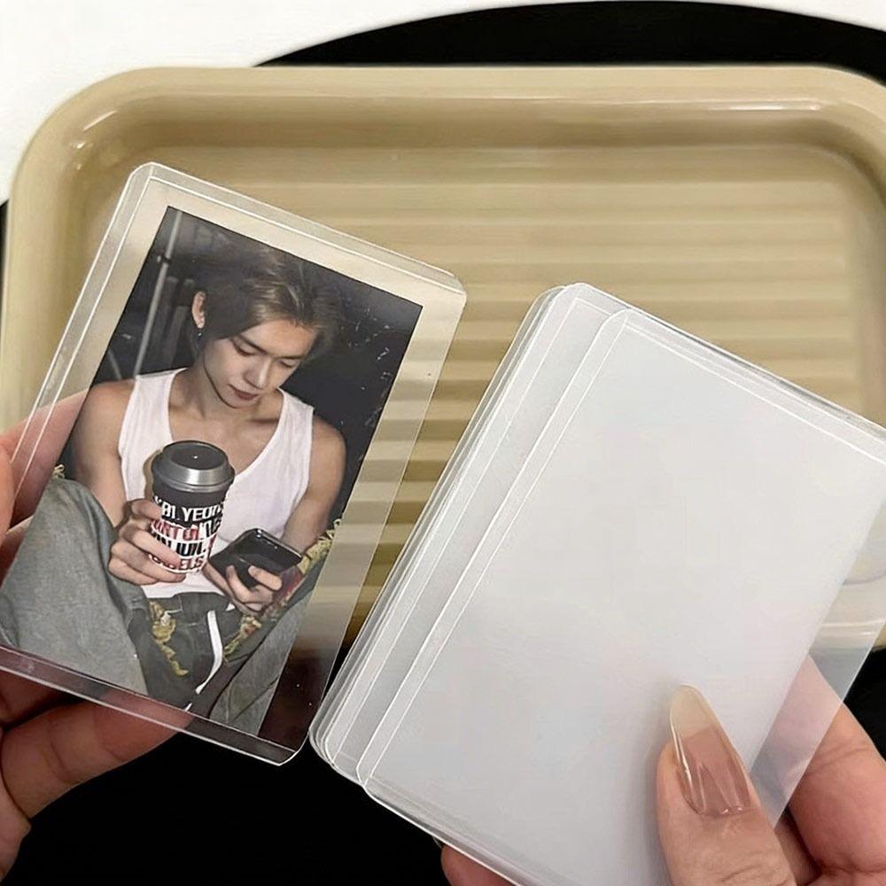 10Pcs Fashion High Transparency Card Holder Protective Case DIY Photocard Packaging Double-sided Dustproof Case