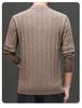 Men's Thick Cable Knit 100% Wool Sweater - Warm and Casual Autumn/Winter Base Layer Knitwear