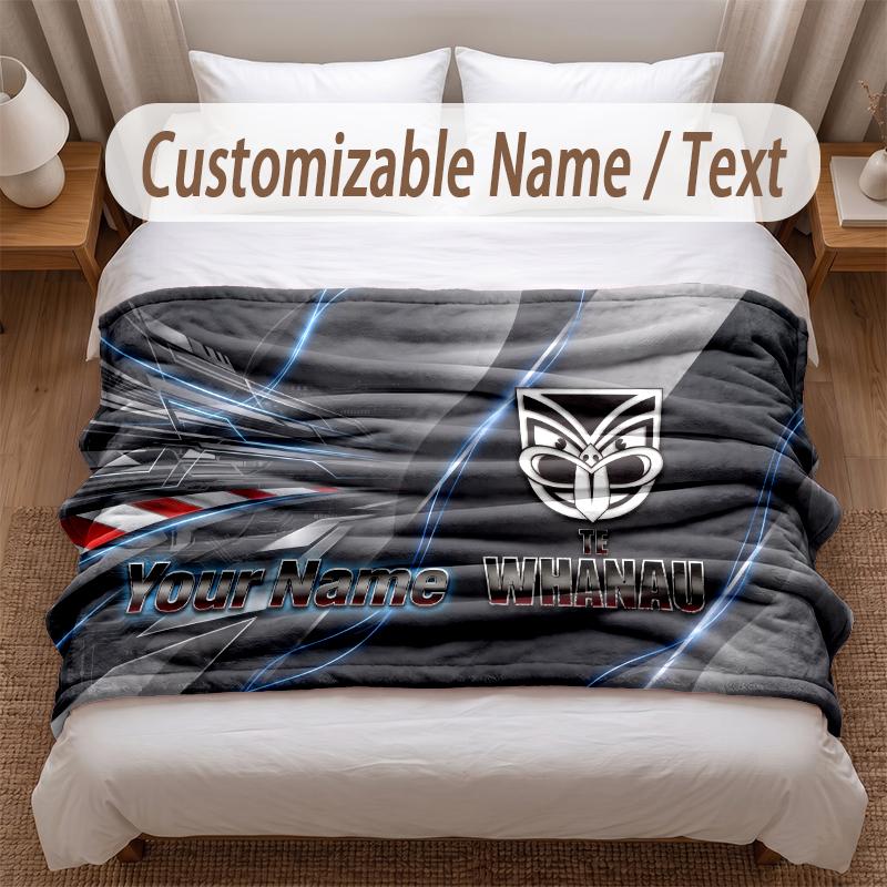Wigan Warriors Bedruckte Flanelldecke Mit Personalisierbarem Namen Weiche Warme Decke Für Schlafzimmer Feiertagsgeschenk