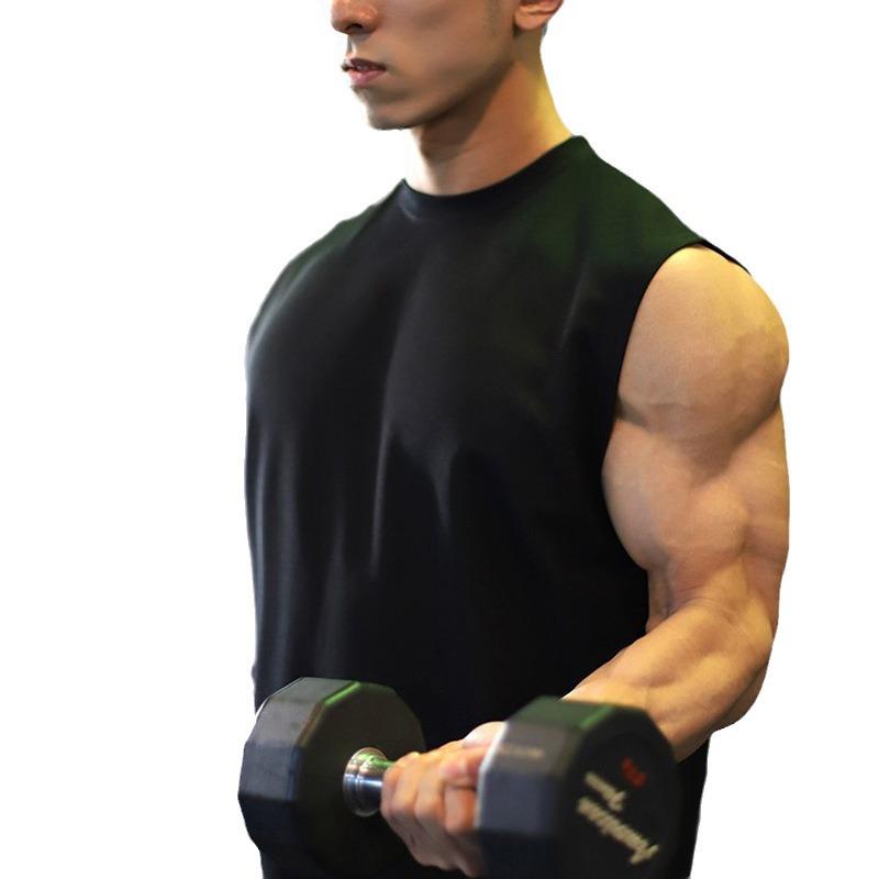 2024 Men's Korean Style Sleeveless Fitness Tank Top - Loose, Breathable Training Vest