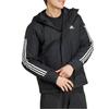 Adidas Logo Striped Printed Hooded Zip-Up Long Sleeve Jacket Men Jacket Black IX8884