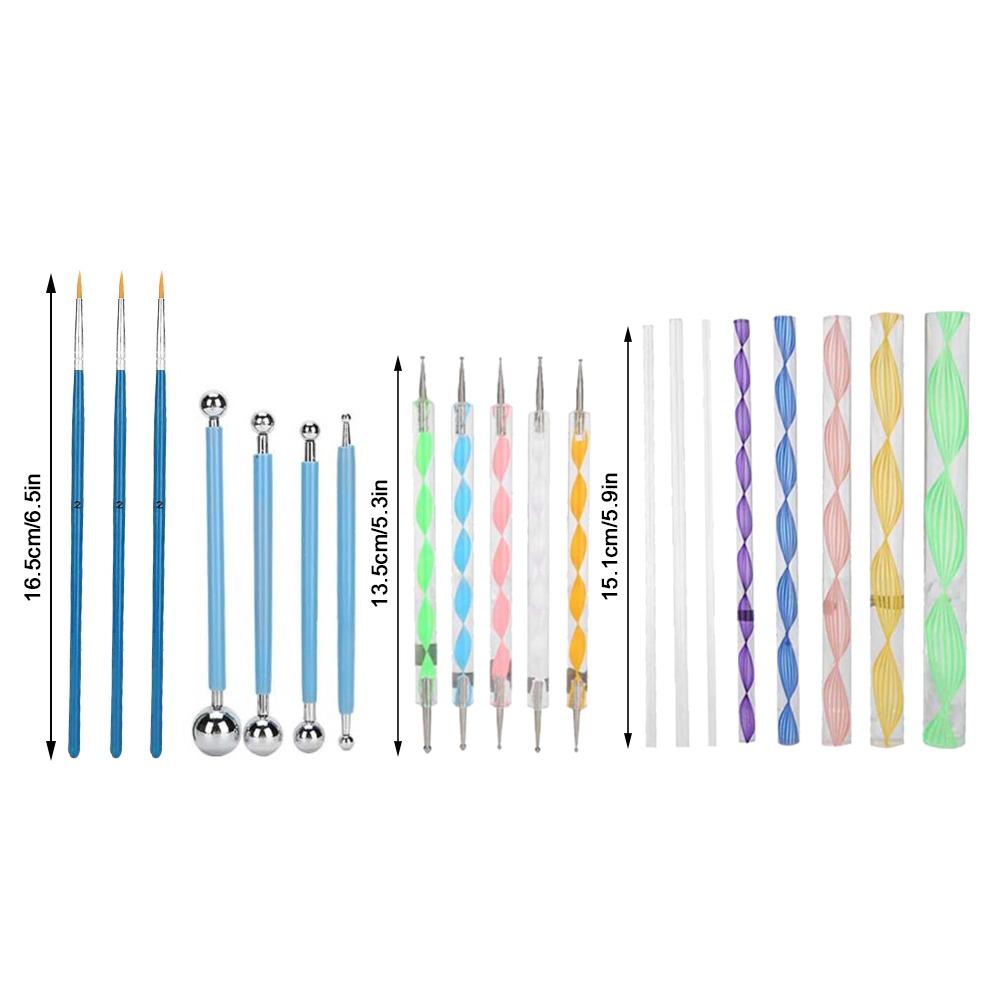 20pcs Ball Stylus Double Sided Nail Art Dotting Tool Set Nail Art Design