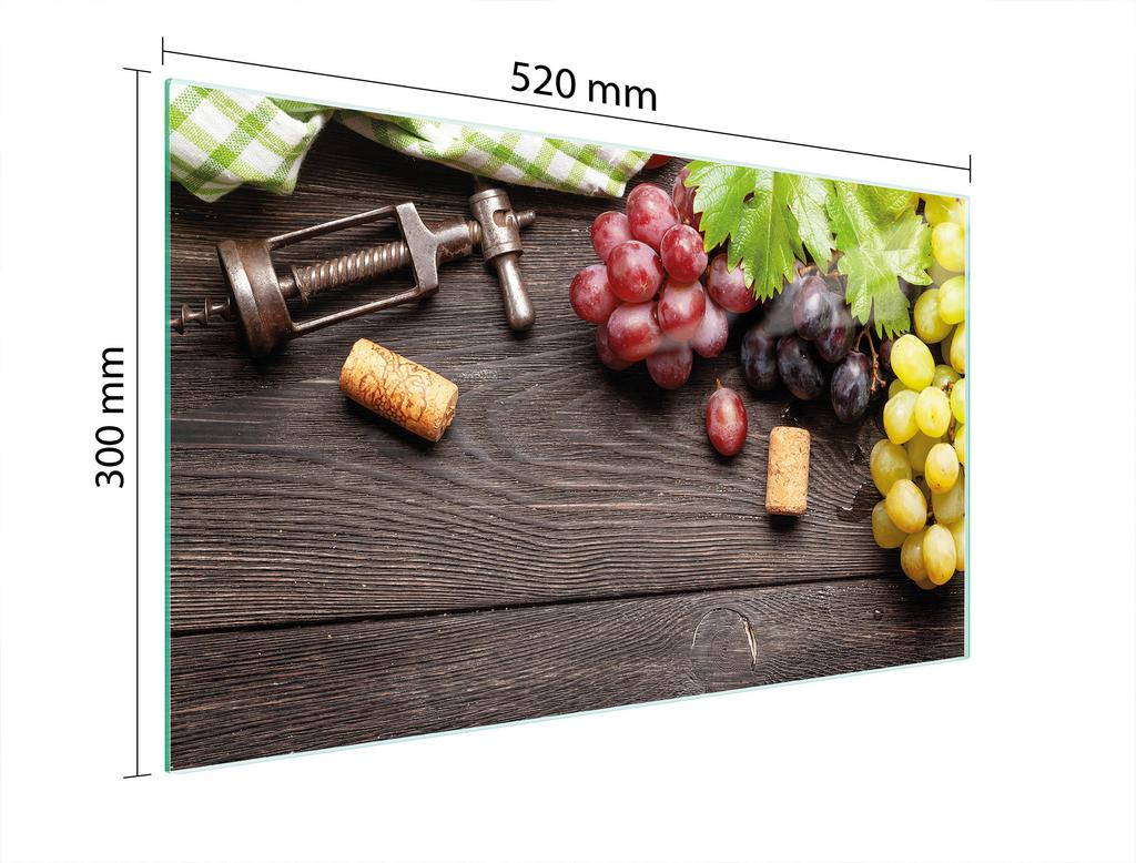 SZKLANA DESKA DO KROJENIA 52x30 OWOCE