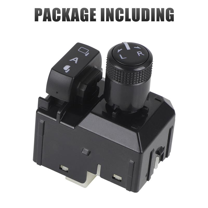 Car Rearview Mirror Switch Master View Adjust Button Black Rearview Mirror Control Switch For Toyota Hilux Revo 2015- 183712 1pc