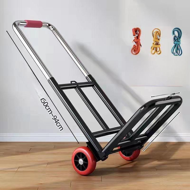 Portable Hand-Pulled op Cart Foldable Cargo very Vehicle Lightweight Household Vegetable Bung Transport Tool