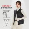 Women's V Neck Sleeveless Down Vest Regular Fit Casual Style Reversible Neckline Waistcoat