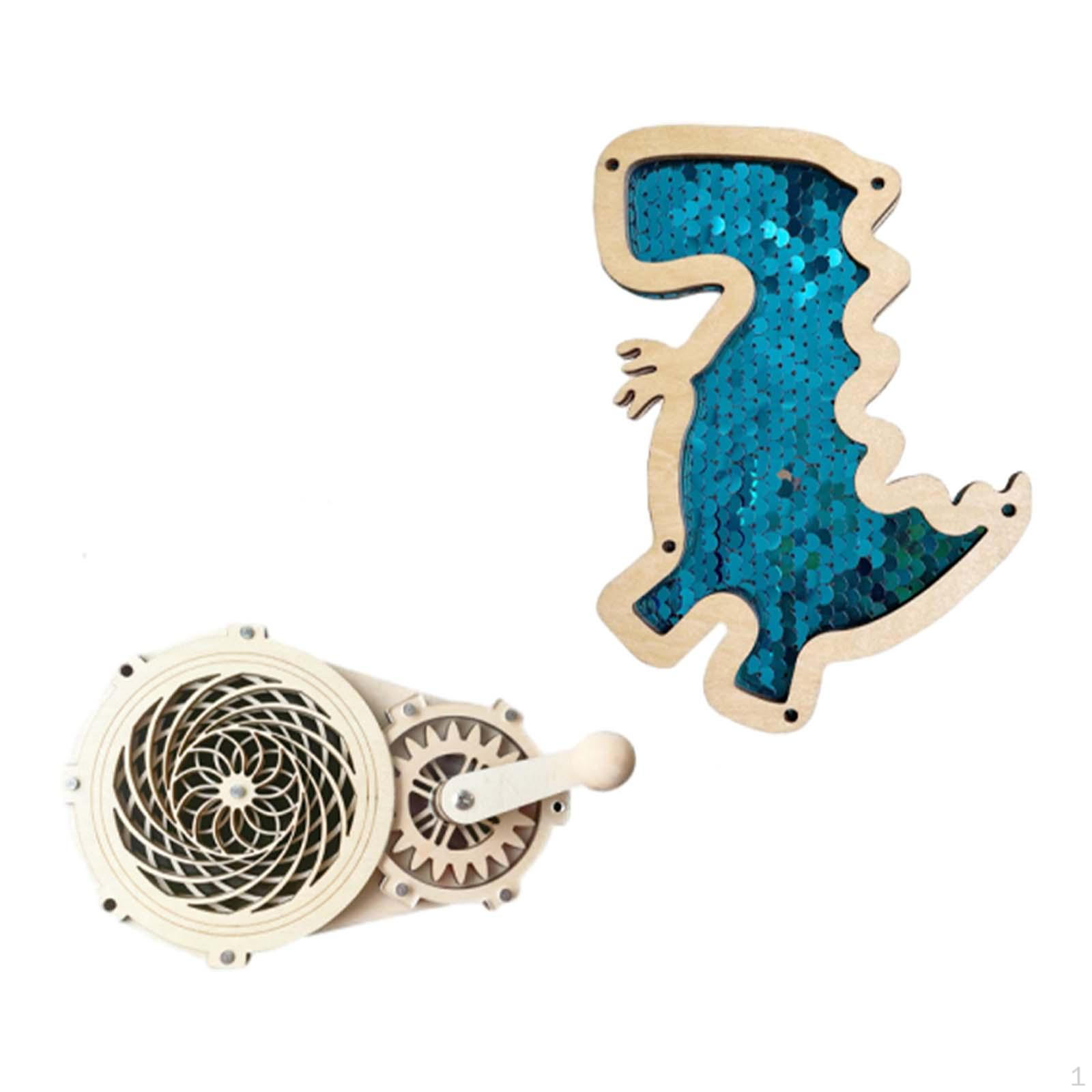 

Аксессуары для досок Монтессори, креативный калейдоскоп, динозавр, блестки на день рождения Style A