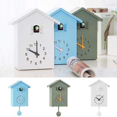 Cuckoo Wall Clocks For Home Decor Battery Operated Bird House Clock Smart Night Mode Hourly Chime Wall Clock For Living Room